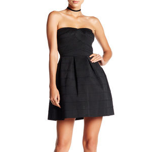 Whyte Eyelash Black Sweetheart Neckline Strapless Mini Dress, Size S, NWOT